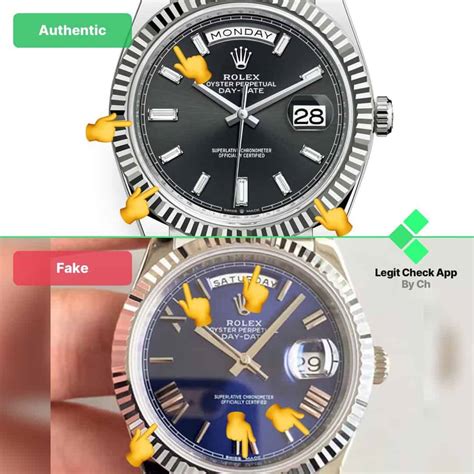 real vs fake rolex day date|rolex knockoff watches day date.